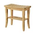 Linon 18.5 in. Backless Bamboo Stool 980207NAT01U